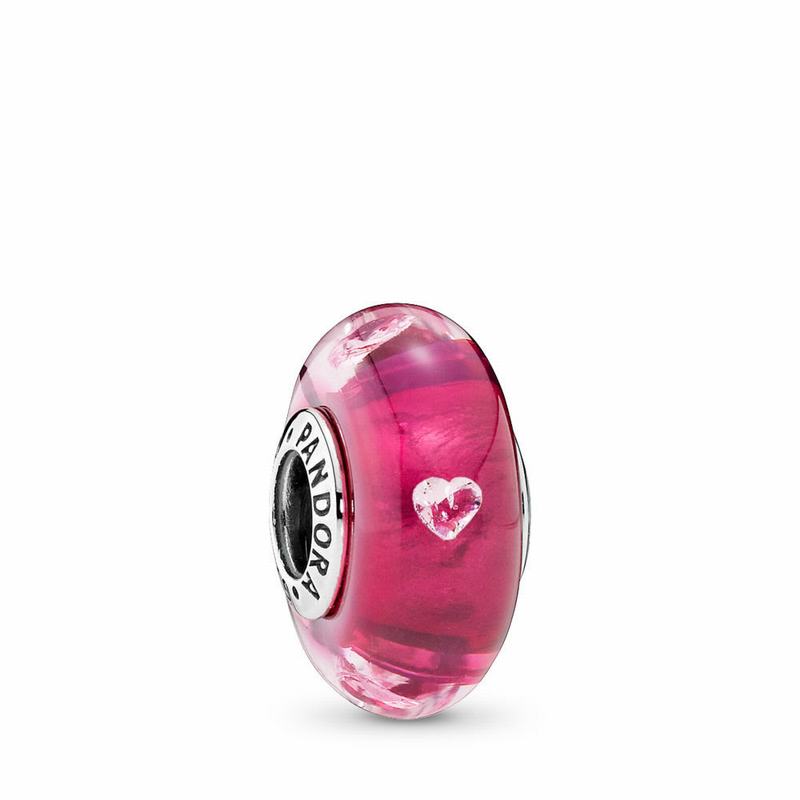 Pandora Australia Cerise Heart Charm - Sterling Silver | VRUDHQ937